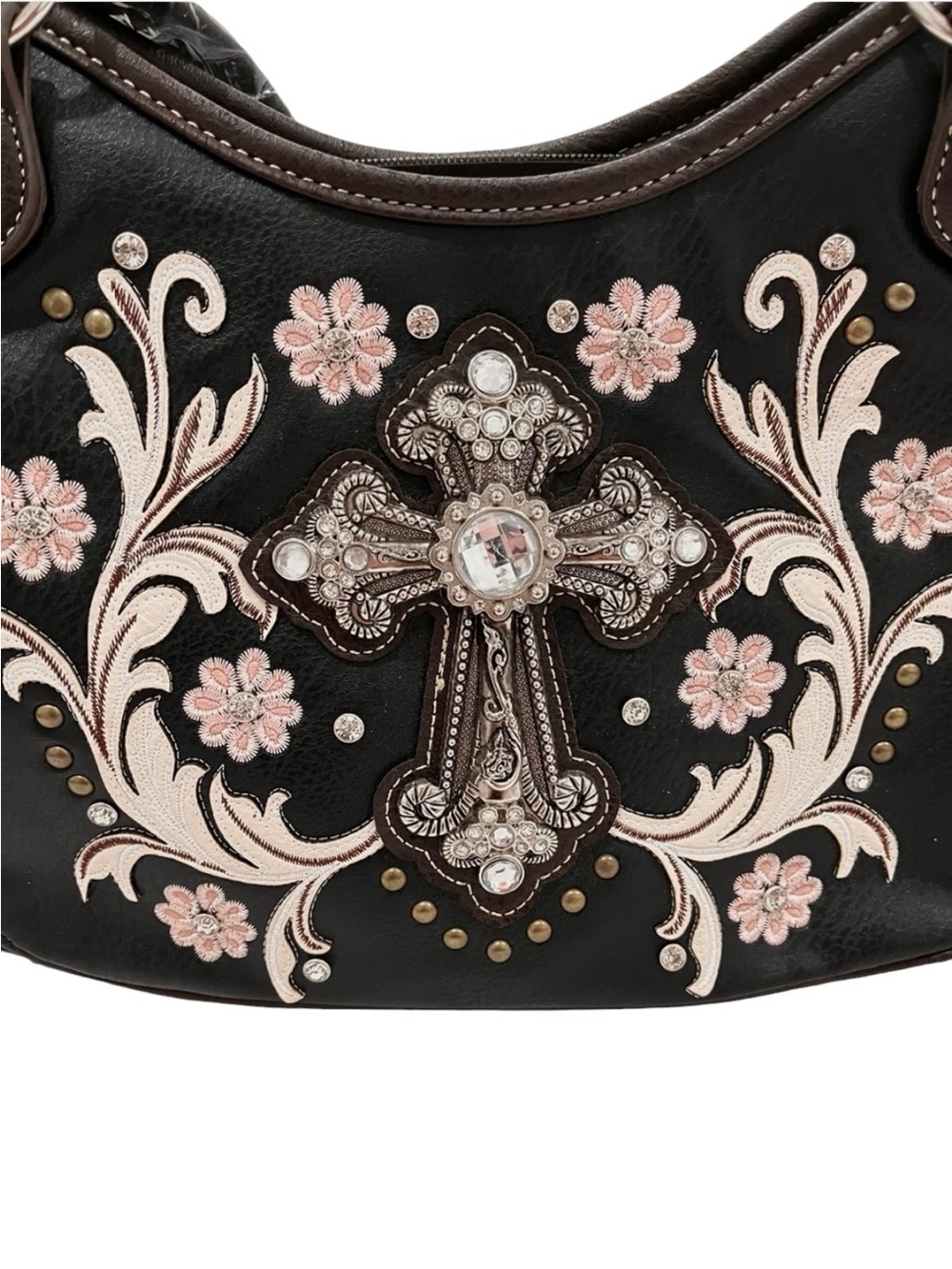 Western Cross Daisy Flower Women Conceal Carry Tote Handbag Purse NWT - Picture 6 of 9